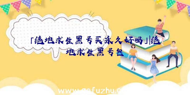 「绝地求生黑号买永久好吗」|绝地求生黑号包